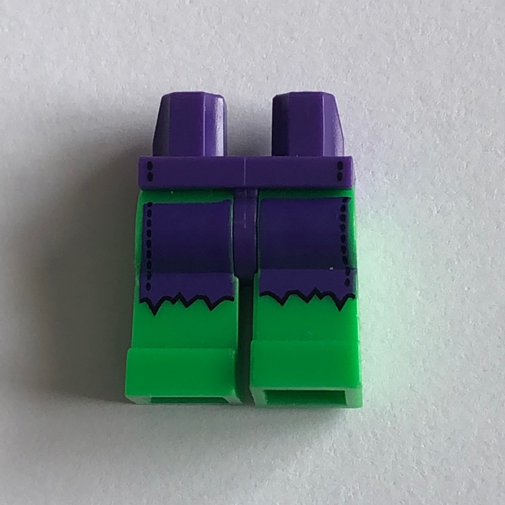 LEGO HULK PANTS LEGO hulk figure bottoms Green Legs Ripped Purple